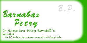 barnabas petry business card